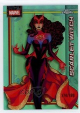 2026 Topps Chrome Marvel Comics Aqua Refractor /199 Scarlet Witch #145 1q03