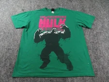 Vintage New Incredible Hulk Shirt Mens Large XL Marvel Mad Engine Green Y2K