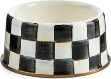 Courtly Check Pet Bowl for Cats and Dogs - Medium Size
