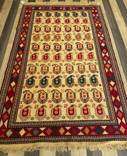 Woll Kelim Teppich 120x190cm | Natur gefärbt Flachgewebeteppich handgesponnen Wolle