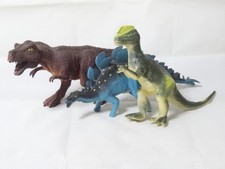Tyrannosaurus rex Stegosaurus Dilophosaurus 3pcs Dinosaur Figure T-Rex Monster