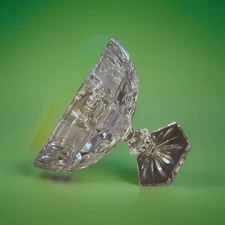 Antique Crystal Perfect ConditionCoupes Clear Sparkling Crystal 1 Piece Compote