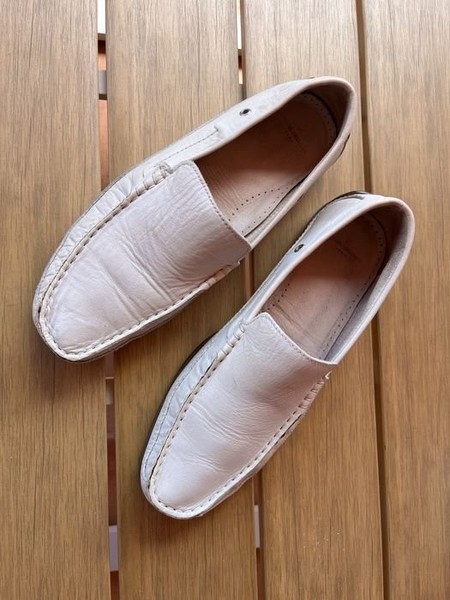 Men Heels White Leather 41