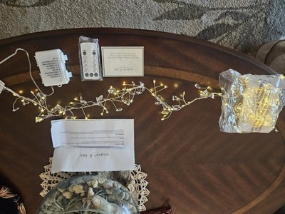 August and Leo Crystal Garland Led String Lights Battery Operated