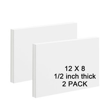 2 PCS HDPE Sheet 12x8 x 0.5 Inch Thick Solid Plastic Block DIY White Sheet