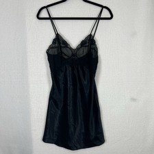 VTG Victoria's Secret Gold Label Nightgown Lingerie Slip Women s S Black Lace