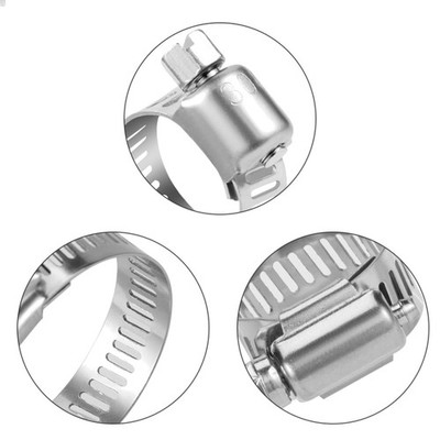 20 Pack Adjustable Stainless Steel Hose Clamps 1/2'' - 3/4'' for Versatile Use