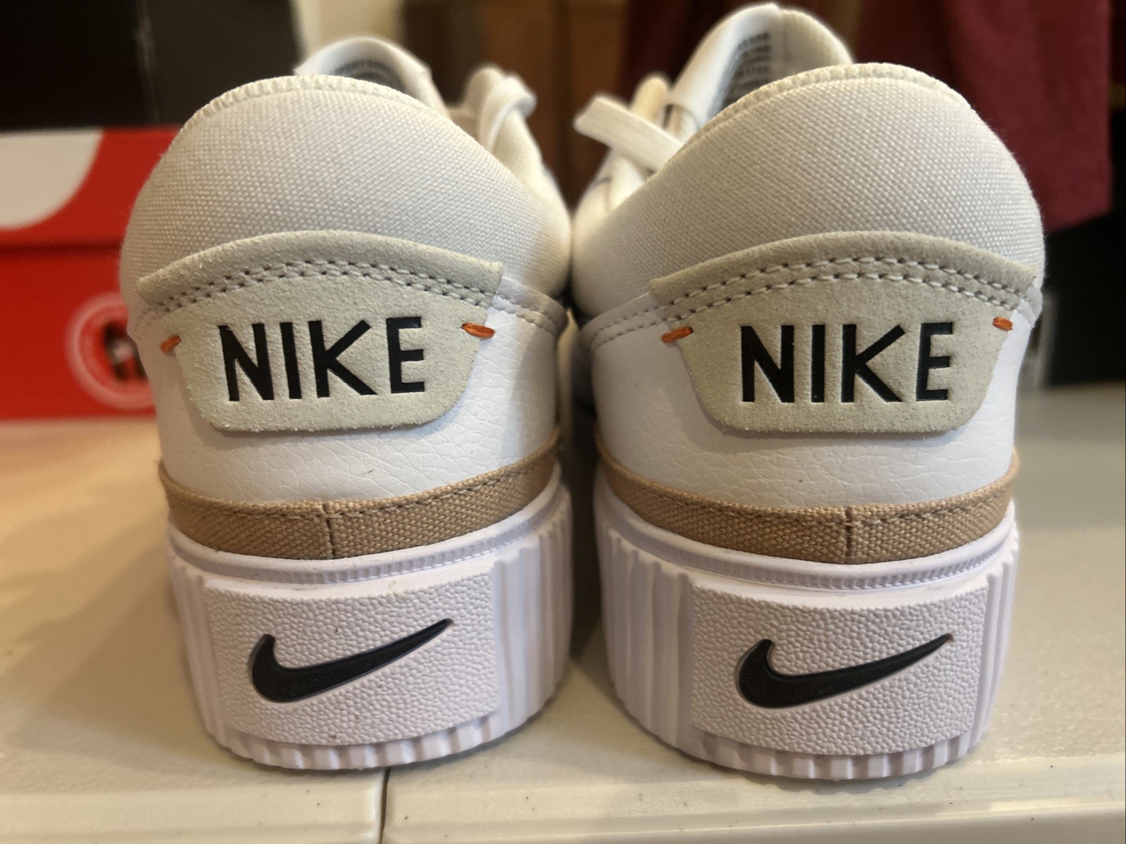 Nike Women’s Size 10 Court Legacy Lift Platform White Black Gold DM7590100 thumbnail 2