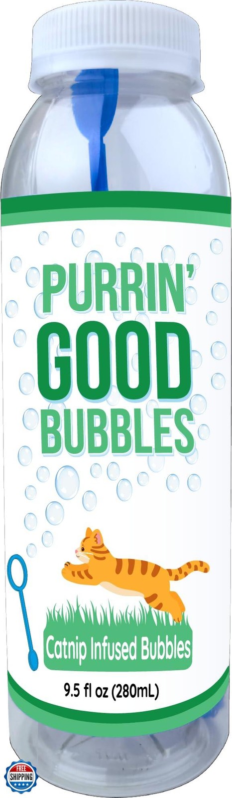 Natural Plant-Based Catnip Bubbles Toy for Cats 9.5 fl oz