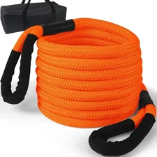 3/4"×20 ft Kinetic Recovery Rope,Orange 19200LBS 3/4 inchx20ft, Orange 