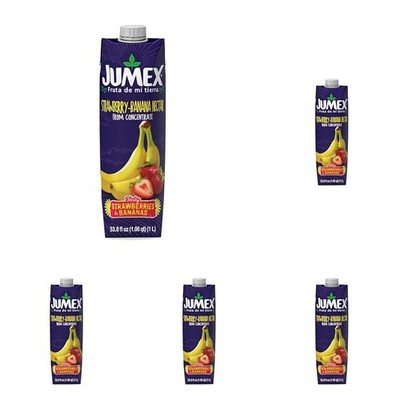 Jumex Strawberry Banana Nectar Juice - Made with Fresh 32.4 Fl Oz (Pack of 5) 