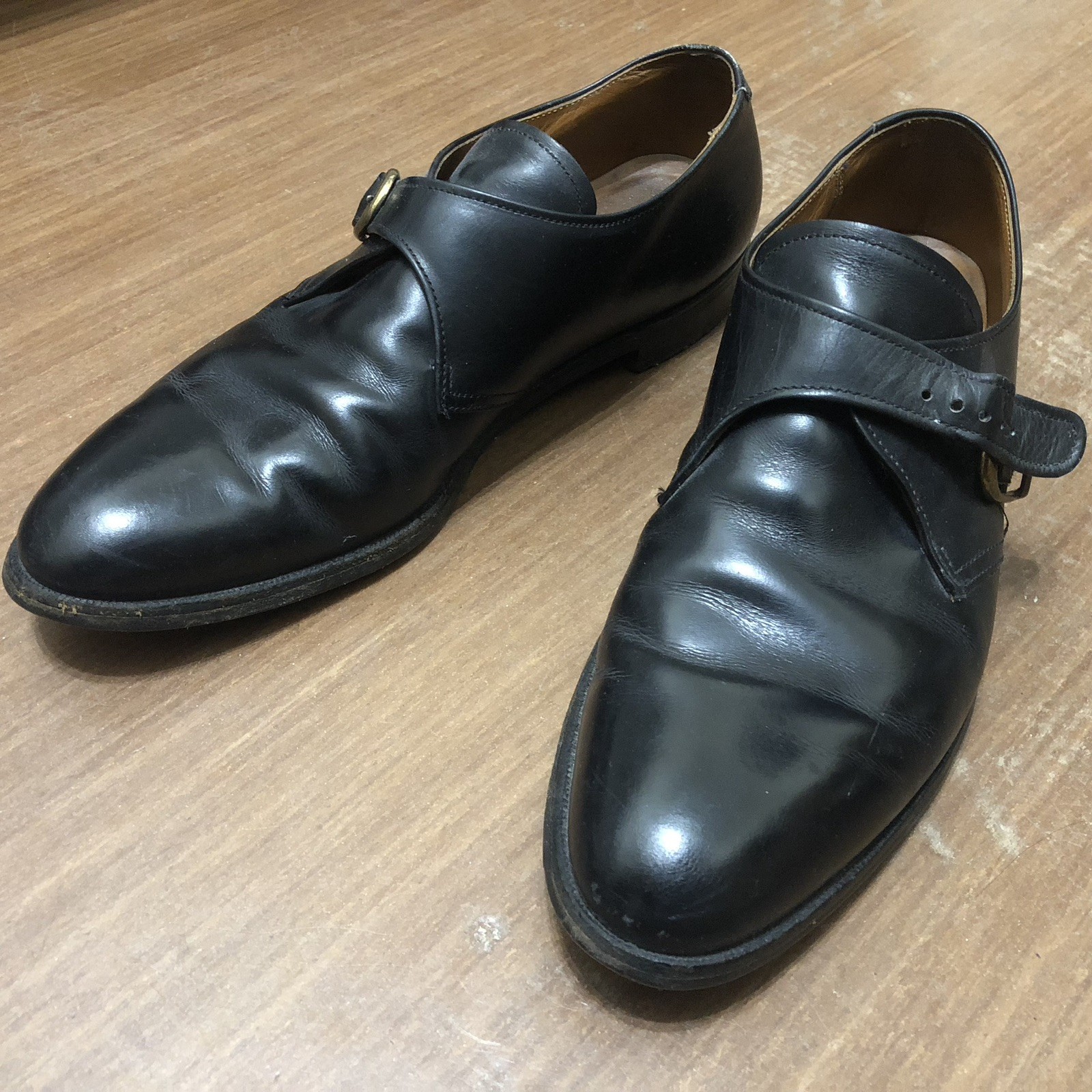 Alden 955 Black Calfskin Monk Strap