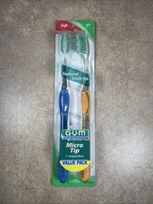 NEW Gum Sunstar Toothbrush 471 Angled Neck Micro Tip Soft 2 Pack