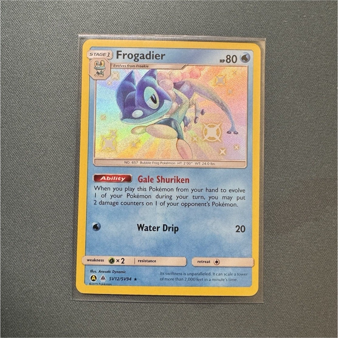 Frogadier SV12/SV94 Hidden Fates Shiny Vault Shiny Holo Rare English 2019
