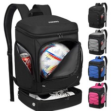 Soccer Backpack,Soccer Bag with Ball Holder, Includes Separate Cleat Shoe and...