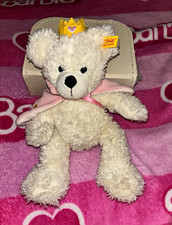 Steiff Princess Lotte Fynn & Lotte White Plush Bear 28cm with Suitcase
