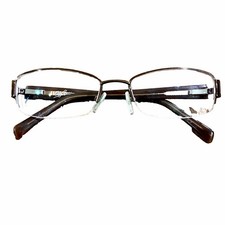 Oleg Cassini Eyeglasses Gold Metal Half Rim Frames only 