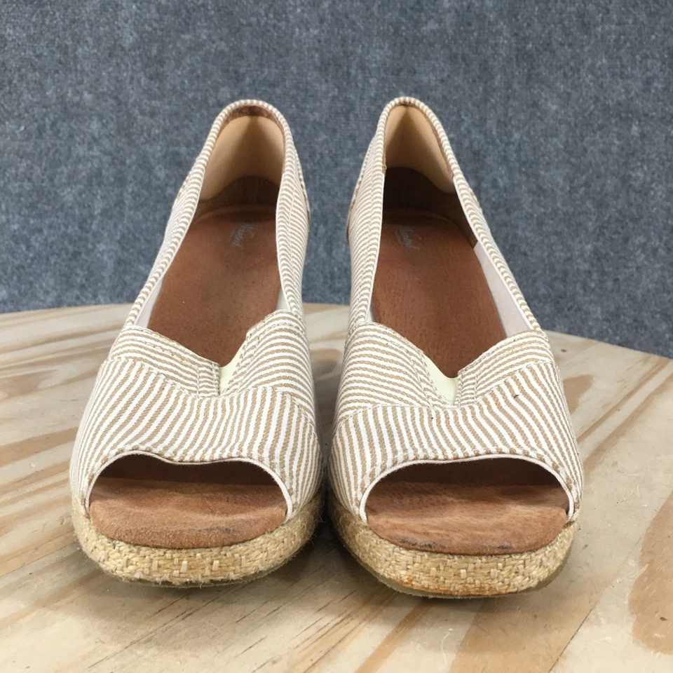 Sandalias Wanted para mujer 8,5 color tostado arcor alpargatas tacón de cuña punta abierta informales Foto 3 de 4