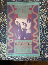 Vintage Jefferson Airplane Junior Wells Fillmore Poster 1966 BG-42 1st Printing