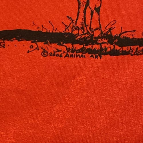 Vintage Kuh Sweatshirt Gr. XL rot Y2K Melking Shorthorns signiert 2006 Tierkunst - Bild 3 von 8