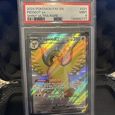 Pokemon TCG Pidgeot ex 221/091 SV: Paldean Fates Holo PSA 9