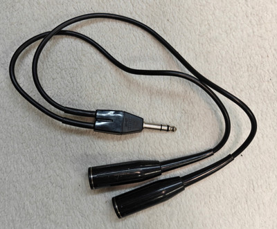 Pioneer JB-22, 1/4'' Stereo Headphone Splitter Adapter Cable, Japan