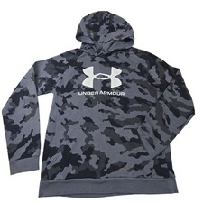 Under Armour Hoodie YXL Gray Camouflage Long Sleeve Pullover Kids Boys
