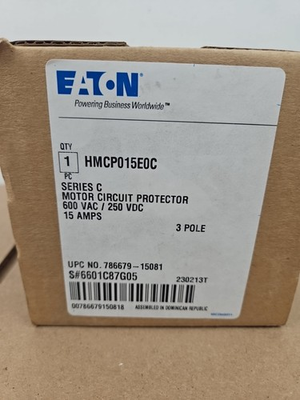 #ad Eaton Series C Motor Circuit Protector HMCP015EOC 15A 600VAC New Unused $274.99