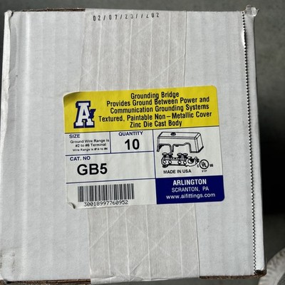 Case Of 10 New Arlington GB5 Grounding Bridges