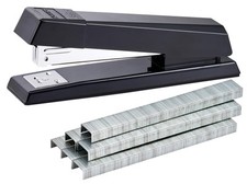 Bostitch Office No Jam Premium Desktop Stapler with Dual Clinch System Black