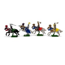 Britains Deetail Medieval Knights Horseback Lot of 4 Mounted Figures 1971 China