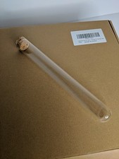 80ml Glass Test Tube with Cork Stopper Bottles Jars Vials 24 pieces  Rack