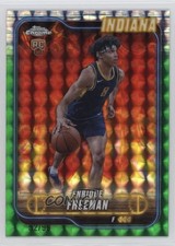 2024-25 Topps Chrome Green Geometric Refractor 52/99 Enrique Freeman #111 4g8