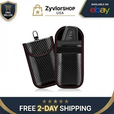 Faraday Pouch for Key Fob - RFID Signal Blocking Bag 2 Pack 