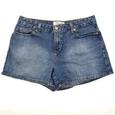 2003 Old Navy Blue Jeans Medium Wash Mid Rise Denim Shorts Size 8 30x3.5"