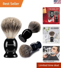 Extra Soft Badger Brush for Men - Walnut Handle for Luxury Shaving Experience