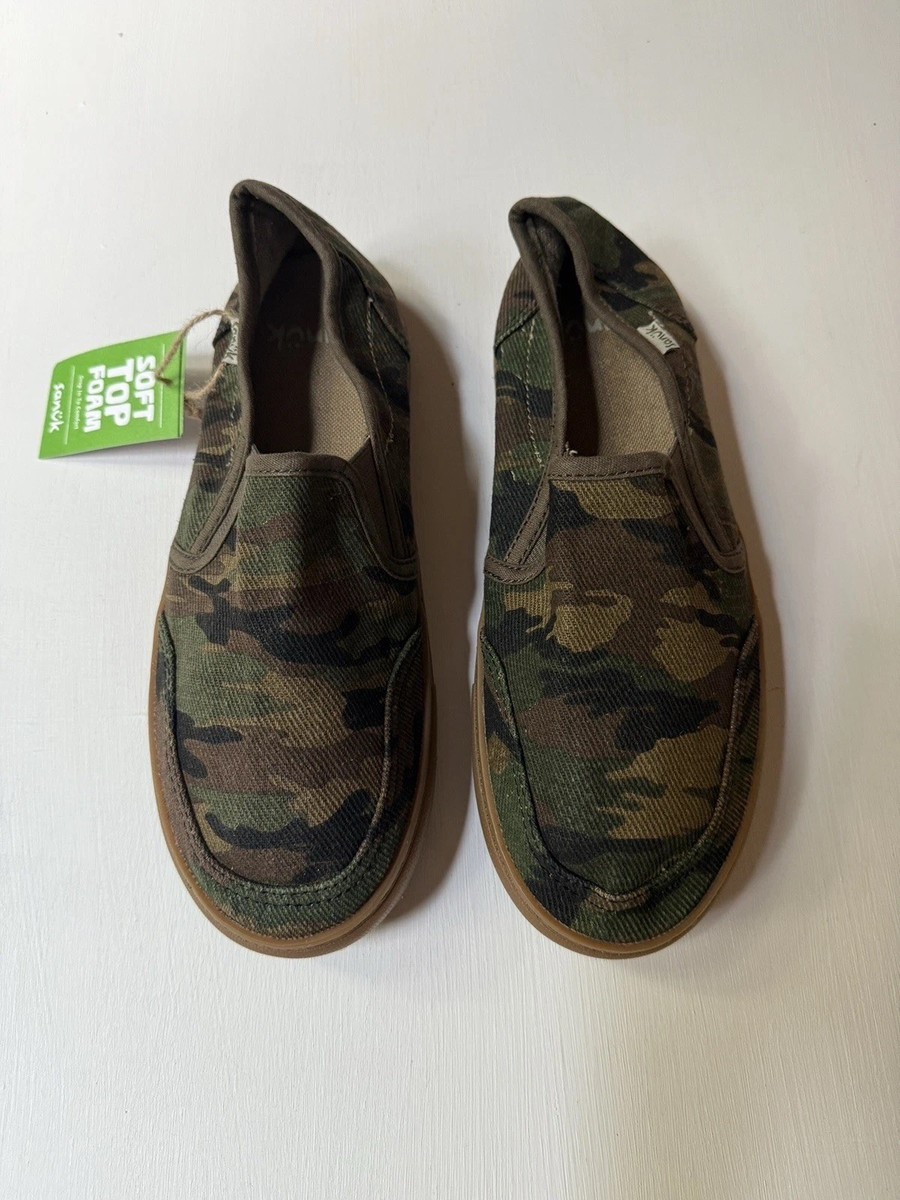 NWT SANUK Men\'s Sz 7  Tideline Hemp Camo Sneakers Camouflage Slip-On Shoes Sanuk Men main image 2