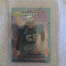 Topps Finest 1994 Rookie Willie McGinest Patriots #110 NFL Football Card. rookie card picture