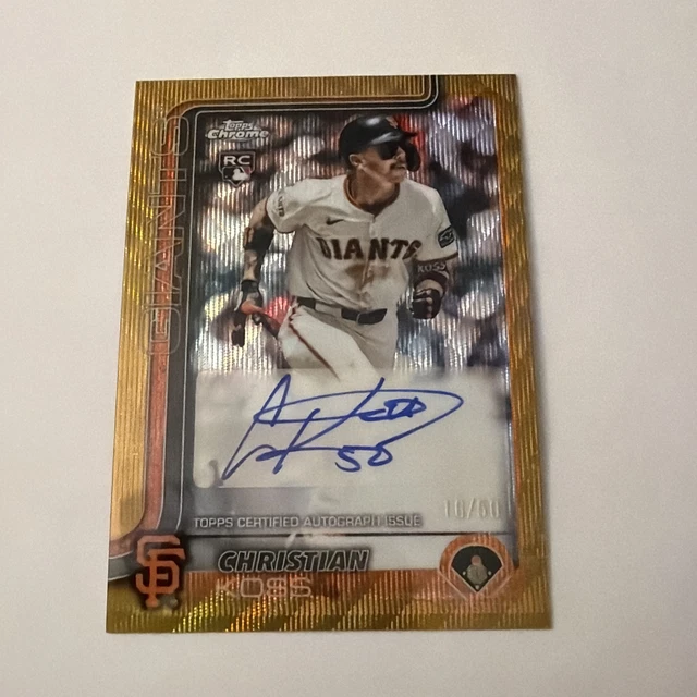 2025 Topps Chrome Update - Auto RC Christian Koss #AC-CK Gold Wave Refractor /50