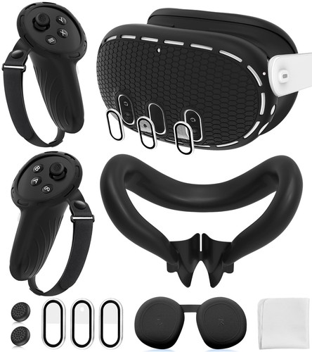 Silicone Cover Set Compatible with Meta/Oculus Quest 3 Accessories, Controlle...