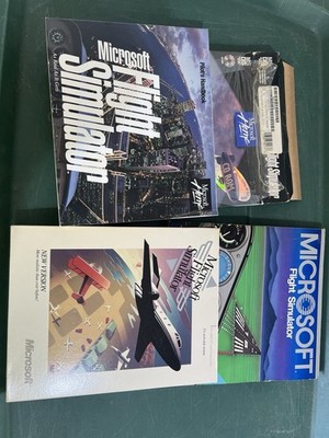 Vintage Microsoft Flight Simulator Handbooks Misc. Lot