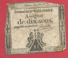 Assignat 10 sous  - 24 Octobre 1792 - An 1 er de la République - Série  1501