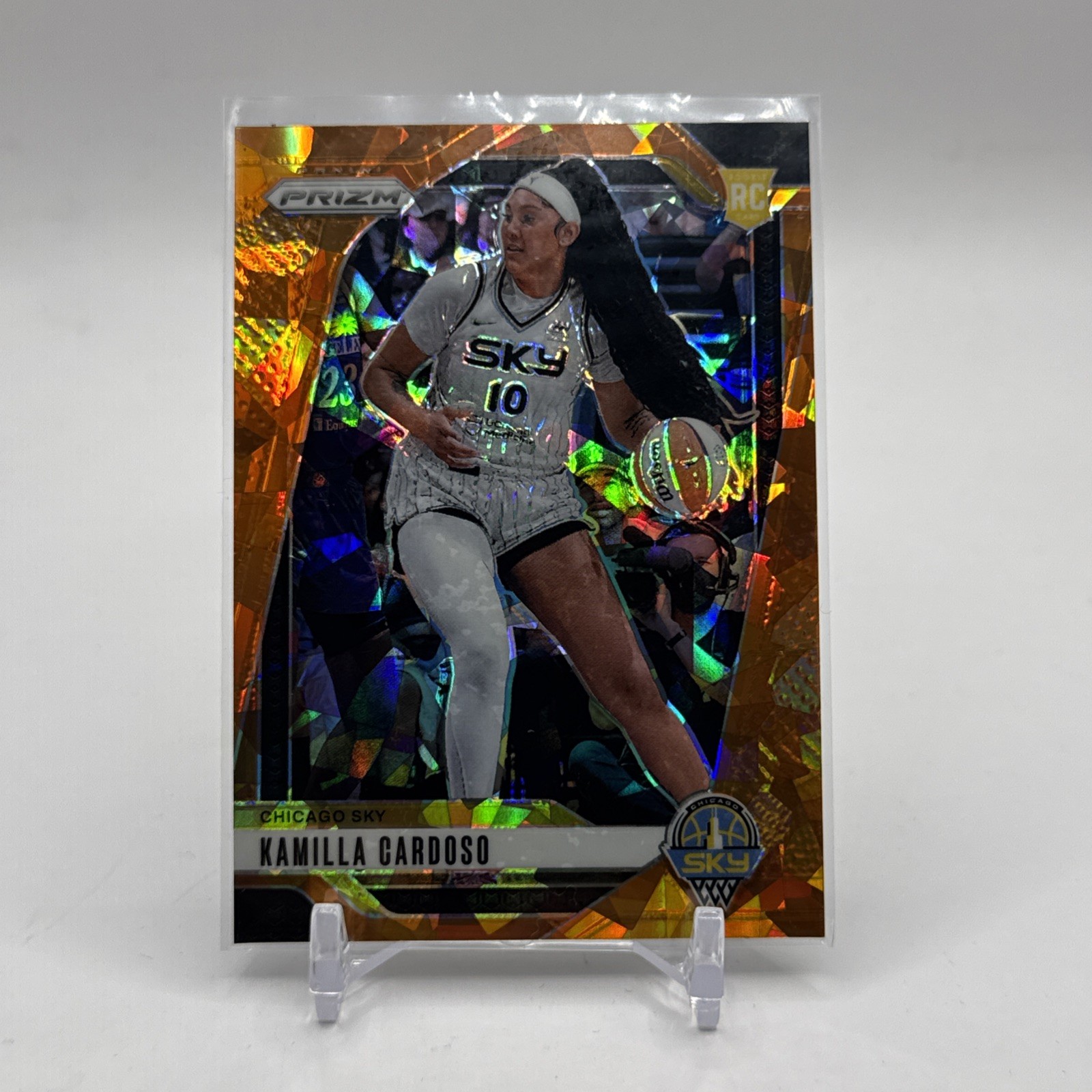 2024 Panini Prizm WNBA #93 Kamilla Cardoso Ice Orange Prizms