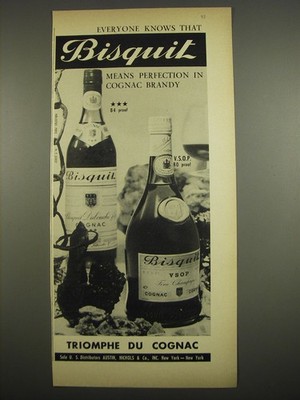 1961 Bisquit Cognac Advertisement - Triomphe du Cognac