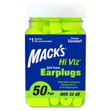 Macks Hi Viz Soft Foam Ohrst&ouml;psel 7 Paar mit Reiseetui NRR32