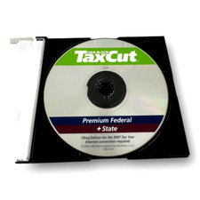 H R Block Tax Cut Premium Federal  State Return Tax Year 2007