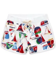 NWT Ralph Lauren Multi Girls Sailboat Cotton French Terry Shorts 5 pau1521