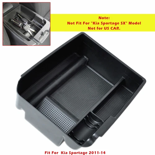 Bandeja contenedor caja almacenamiento secundaria reposabrazos consola Kia Sportage 11-14 - Imagen 1 de 3