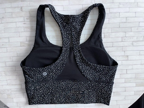 Lululemon SIZE 4 Invigorate Bra Long Line Night View White Black/Black 3776514 - 第 4/6 張圖片