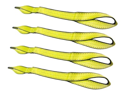 2'' Twisted Eye Web Sling Lifting Choker 8 FT - Tow Choker Pull Tagged Pro 4 PCS